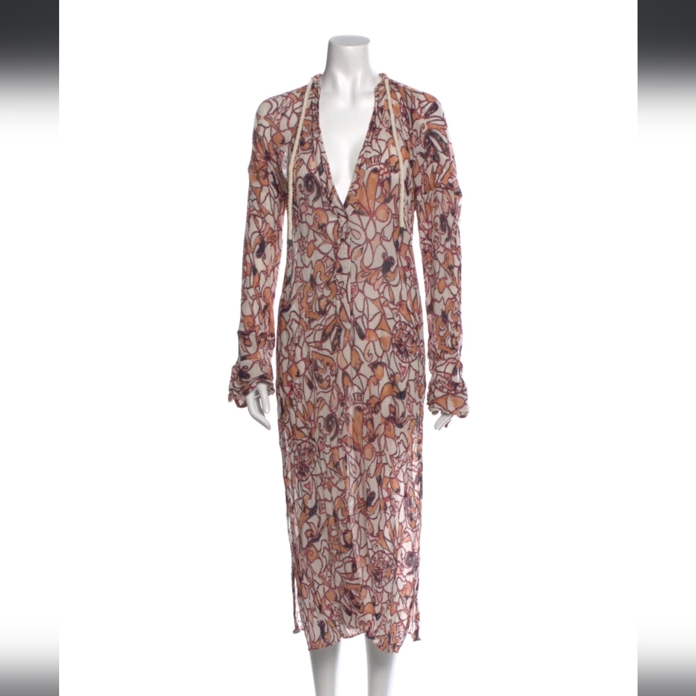 💕🍬A.L.C.Printed Plunge Neckline Tunic Sz XXL